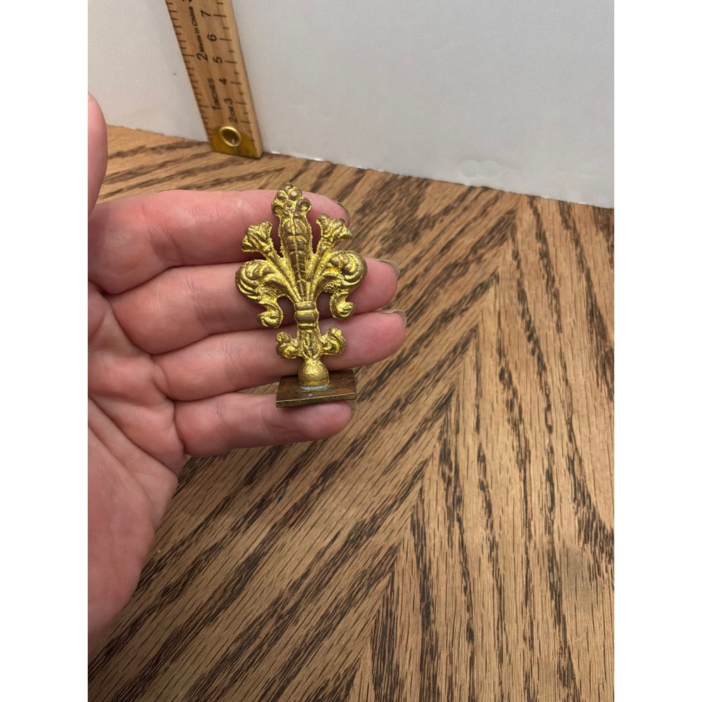 Vintage Unisex Unbranded Fleur de Lis Initial C Wax Seal Stamp OS Gold